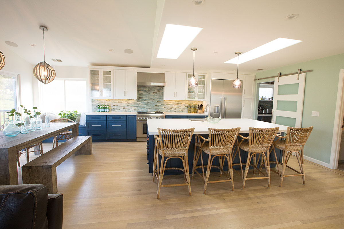 cool-blue-kitchen-hardwood-floors